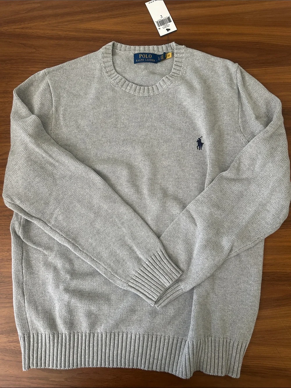 NWT Polo by Ralph Lauren Light Gray Crewneck Sweater